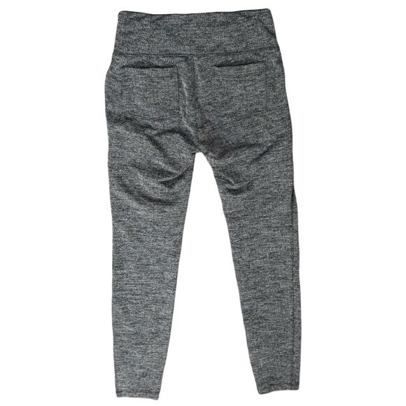 Athleta Black Gray Herringbone Metro Legging Skinny Stretch Pants size M Pockets - Picture 6 of 9
